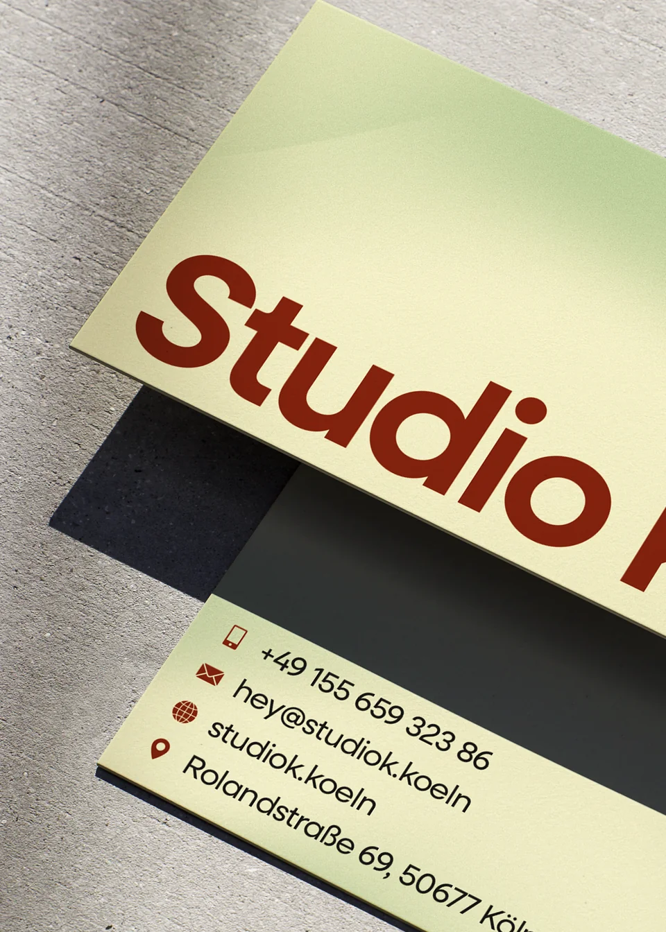Studio K — Visitenkarte Detail
