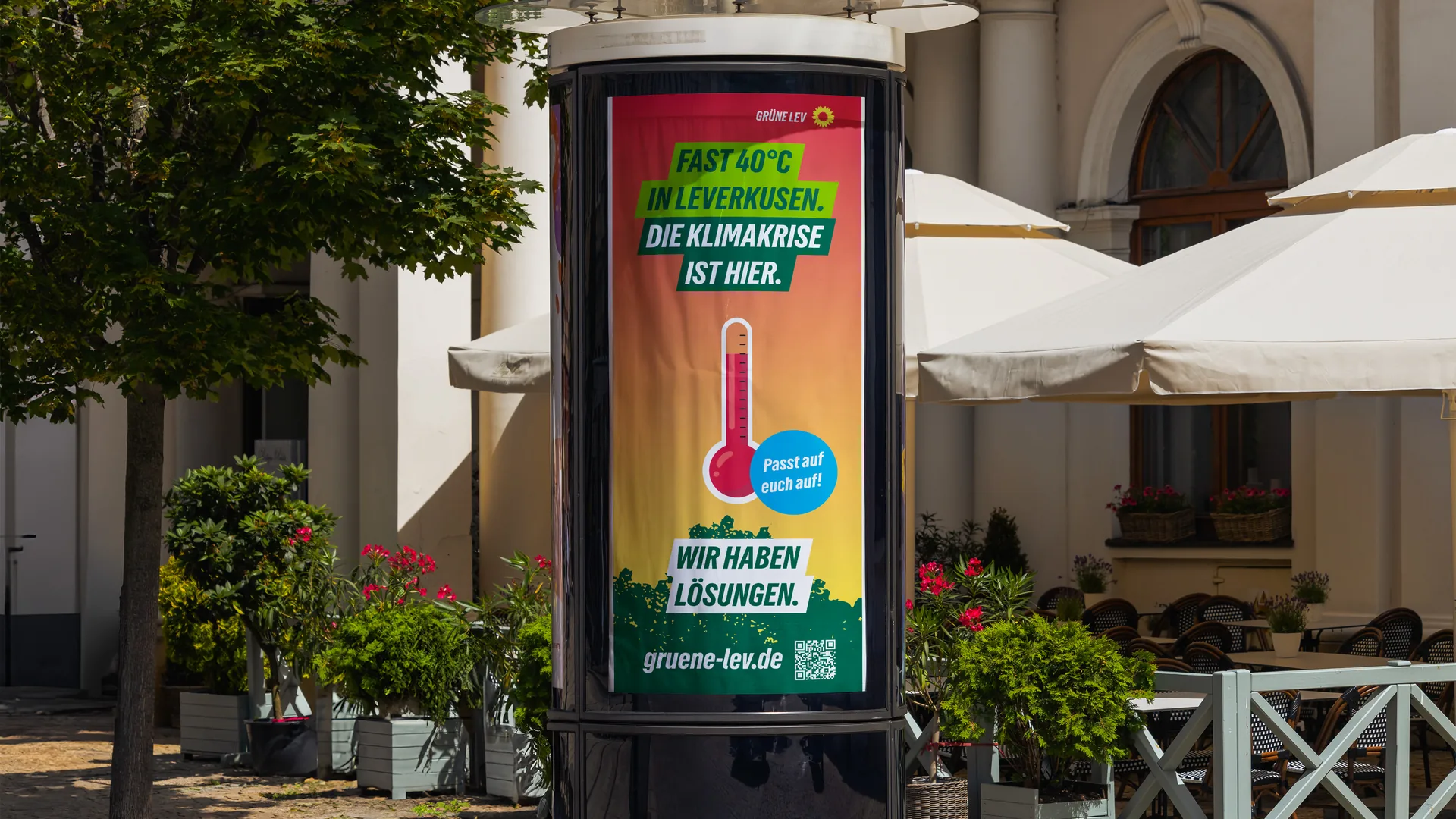 Grüne LEV — Litfaßsäule Key Visual